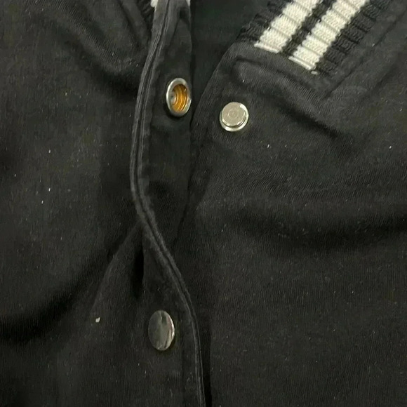 [L]Smyth Campus Sutra  Striped Snap Button-Down Bomber Jacket Women - Picture 7 of 10